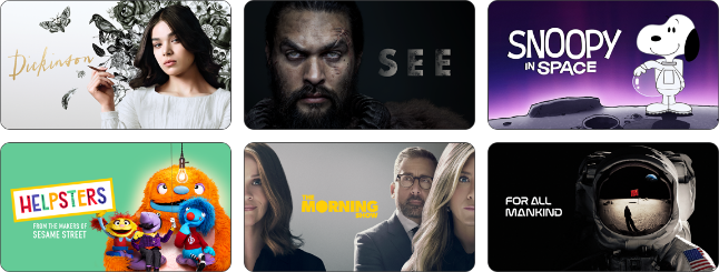 Selection of the latest shows & movies from Apple TV+